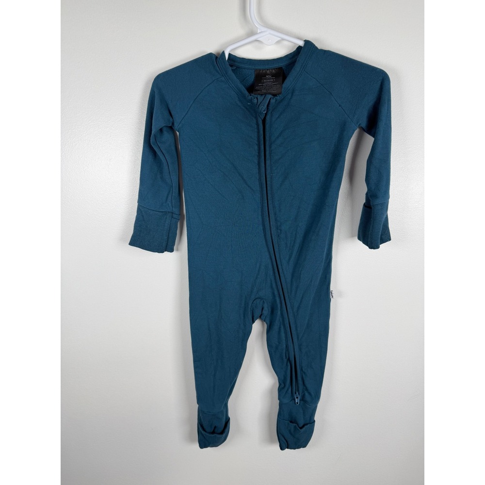 Little Sleepies Teal Cozy Thicker Bamboo Zippy 3-6 Months